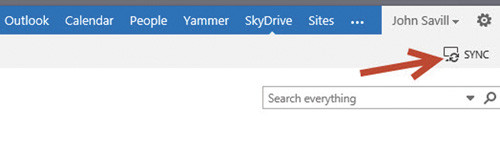 Нажмите  кнопку SYNC