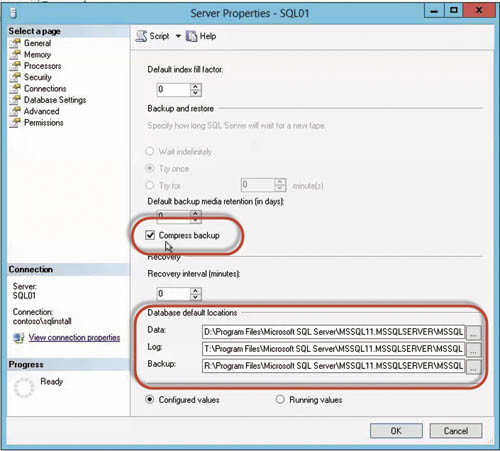 Задание сжатия резервных копий