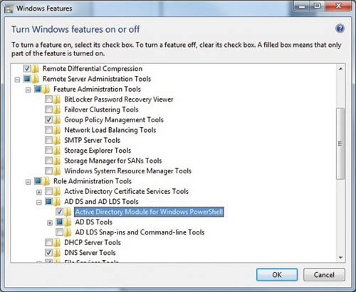 Установка модуля AD для PowerShell