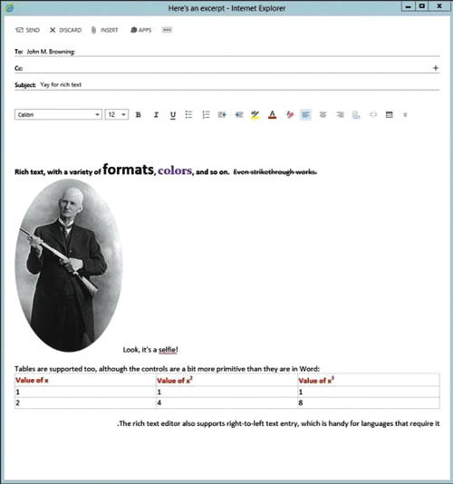 Новый текстовый редактор в?OWA