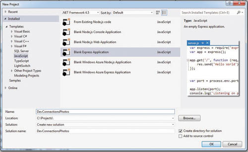 Окно проекта