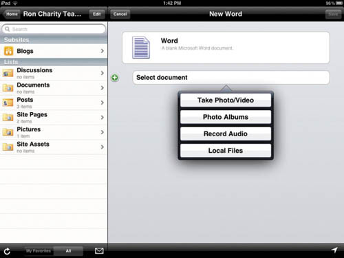 Добавление сайта с помощью Infragistics SharePlus Pro