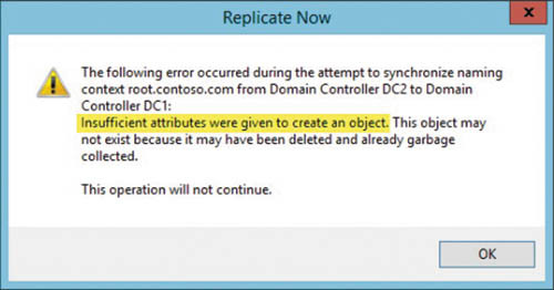 Ошибка при репликации