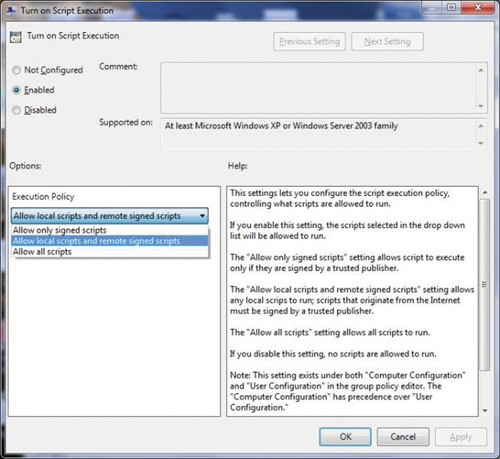 Настройки GPO