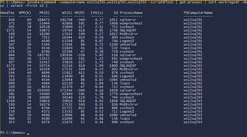 Блок кода сценария после аргумента ScriptBlock