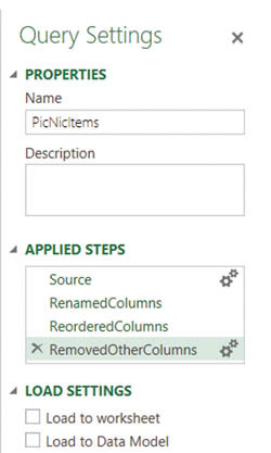 История действий