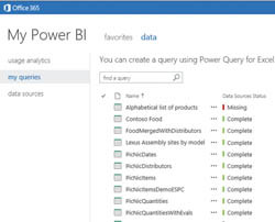 Общие запросы в каталоге данных