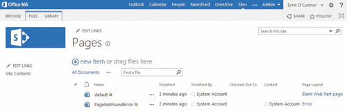 Библиотека страниц в Office 365 SharePoint Online