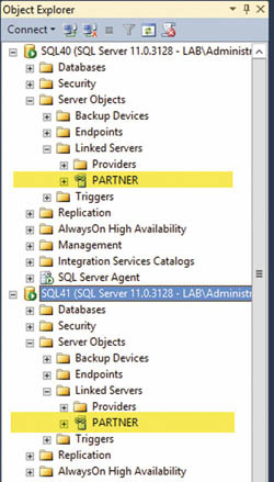 Определение нового прилинкованного сервера Partner