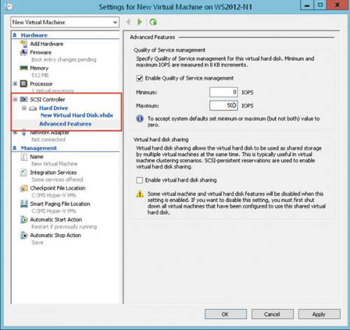 Настройка качества обслуживания хранилища для Hyper-V