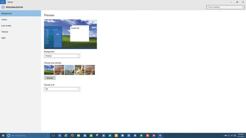 Выбор изображения для фона рабочего стола