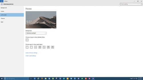 Начальная настройка экрана блокировки