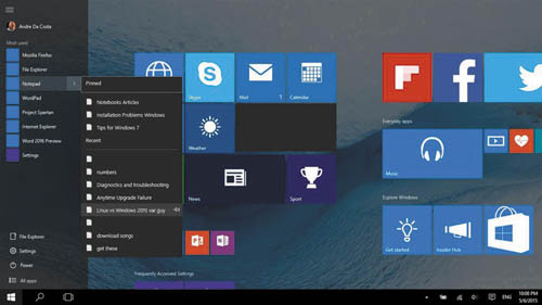 Запуск приложений из списка часто используемых