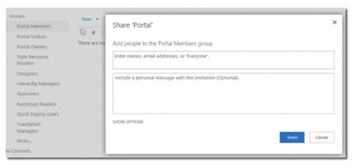 Пользователи и группы коллекции сайтов