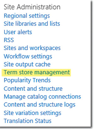Второй вариант вызова хранилища терминов