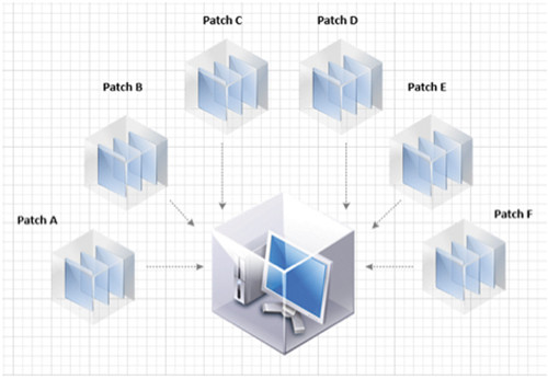 При новом подходе большой файл разделяется на фрагменты
