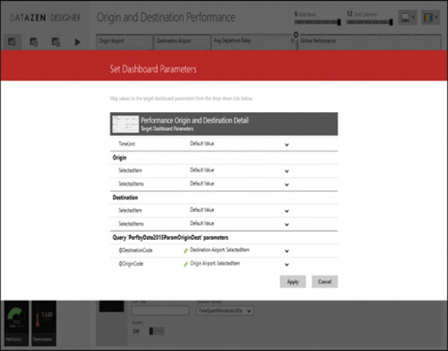 Настройка перехода на панель детализации