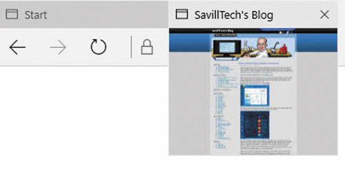 Предварительный просмотр на вкладках