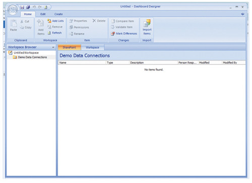 Окно Dashboard Designer