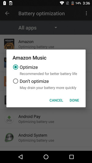 Настройте приложение, чтобы увеличить срок работы батареи