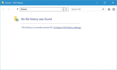 Пустая история создания копий файлов