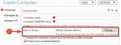 Создание новой учетной записи компьютера с помощью Active Directory Administrative Center (ADAC)