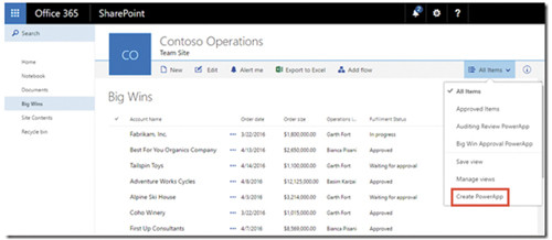PowerApps и Flow в SharePoint Online