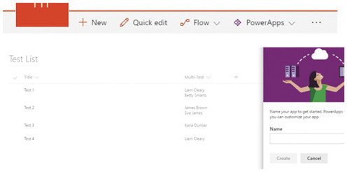 PowerApps и Flow в представлении Modern List и Library