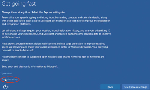 Выбор варианта установки