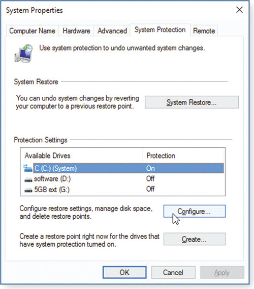В большинстве экземпляров Windows 10 восстановление системы необходимо включить вручную, прежде чем вы сможете воспользоваться этой функцией