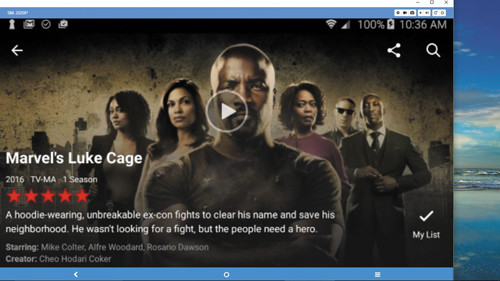 Видео с устройства Android, проецируемое на экран компьютера