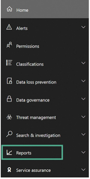 Раздел отчетов Reports