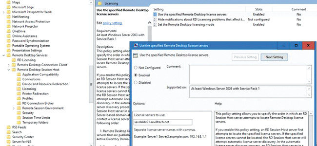 Включение политики лицензирования