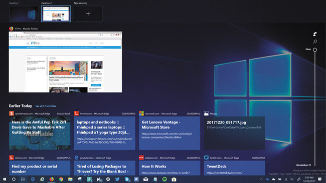 Timeline — усовершенствование Task View