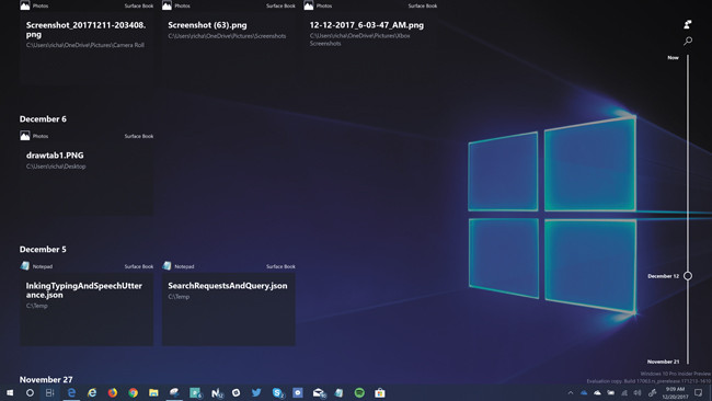 Непрерывное представление действий в Timeline