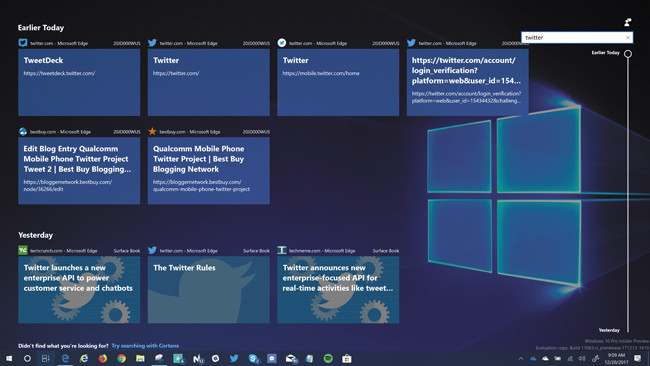 Значок Search над полосой прокрутки