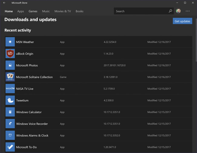 Получение обновлений приложений