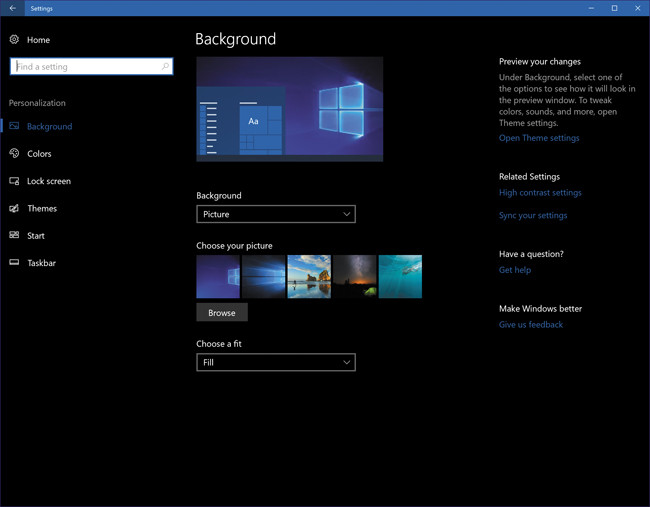 Средства для настройки интерфейса