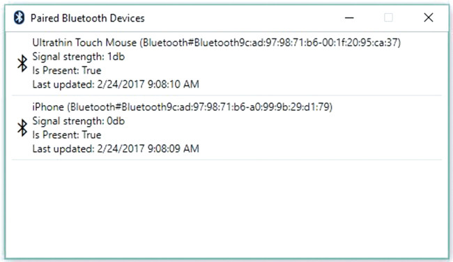 Сопряженные устройства Bluetooth