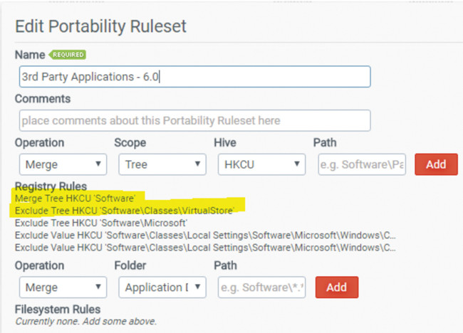 Выбор компонентов профиля