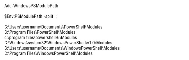 Пути для переменной среды PSModulePath по умолчанию