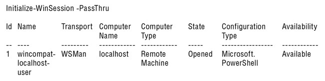 Initialize-WinSession с параметром PassThru