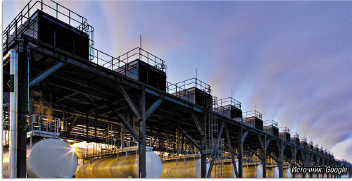 Рисунок 4. В бесчиллерном ЦОД Google в Бельгии охлаждение воды происходит в гигантских градирнях. 