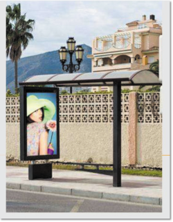 Рисунок 3. Дисплеи LG 72WX70MF с яркостью 2000 нит могут использоваться в уличных конструкциях (Outdoor) — на остановках общественного транспорта, заправках, рекламных щитах и в витринах. 