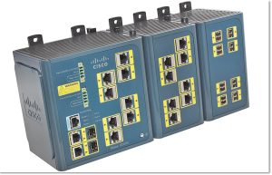 Рисунок 7. Серия коммутаторов Cisco IE 3000 обеспечивает работу таких приложений Industrial Ethernet, как автоматизация производства, системы для транспортной и энергетической отраслей. В них используется усиленная промышленная архитектура, применяются средства простого развертывания и управления, поддерживаются PoE и функции обеспечения безопасности на базе открытых стандартов, обеспечивается интеграция сетей промышленной автоматизации с уровнем ИТ-систем.