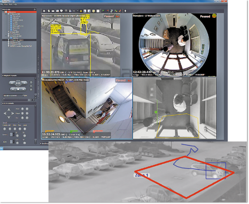 Рисунок 1. Основная задача встроенной в камеры функции аналитики — предупредить оператора системы видеонаблюдения о необычной ситуации. 
