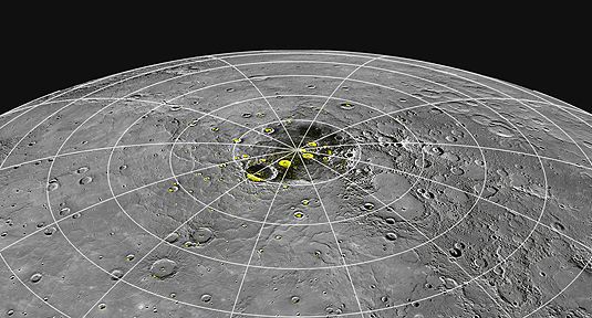 Северный полюс Меркурия - NASA Messenger