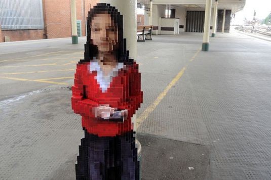 пиксельная скульптура с помощью Kinect