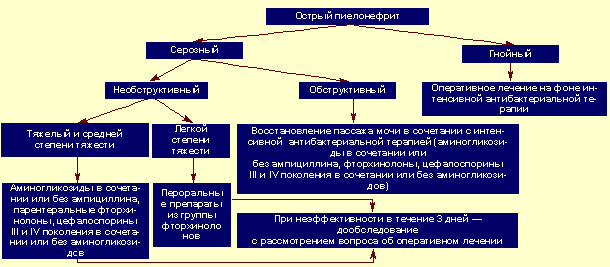 План обследования при остром пиелонефрите