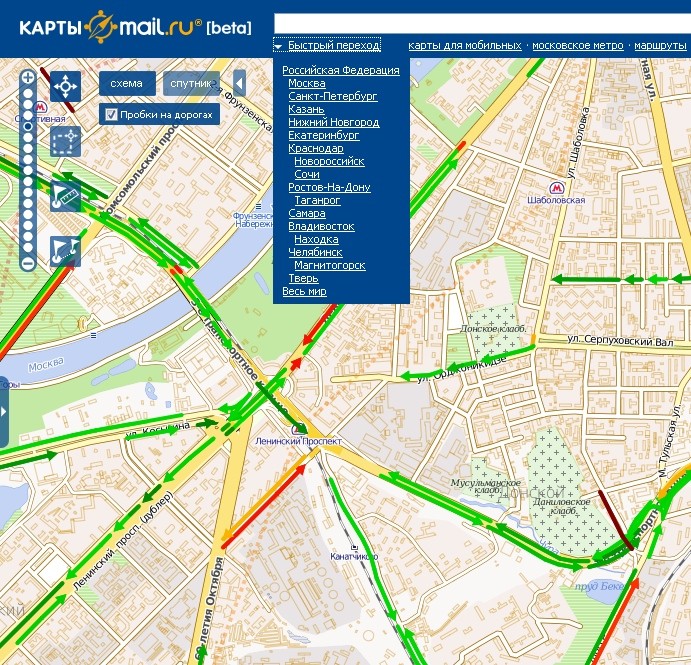 Почта на карте москвы